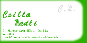 csilla madli business card